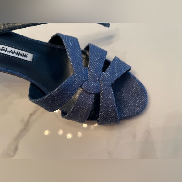 Manolo Blanhik denim sandals - Picture 3 of 8